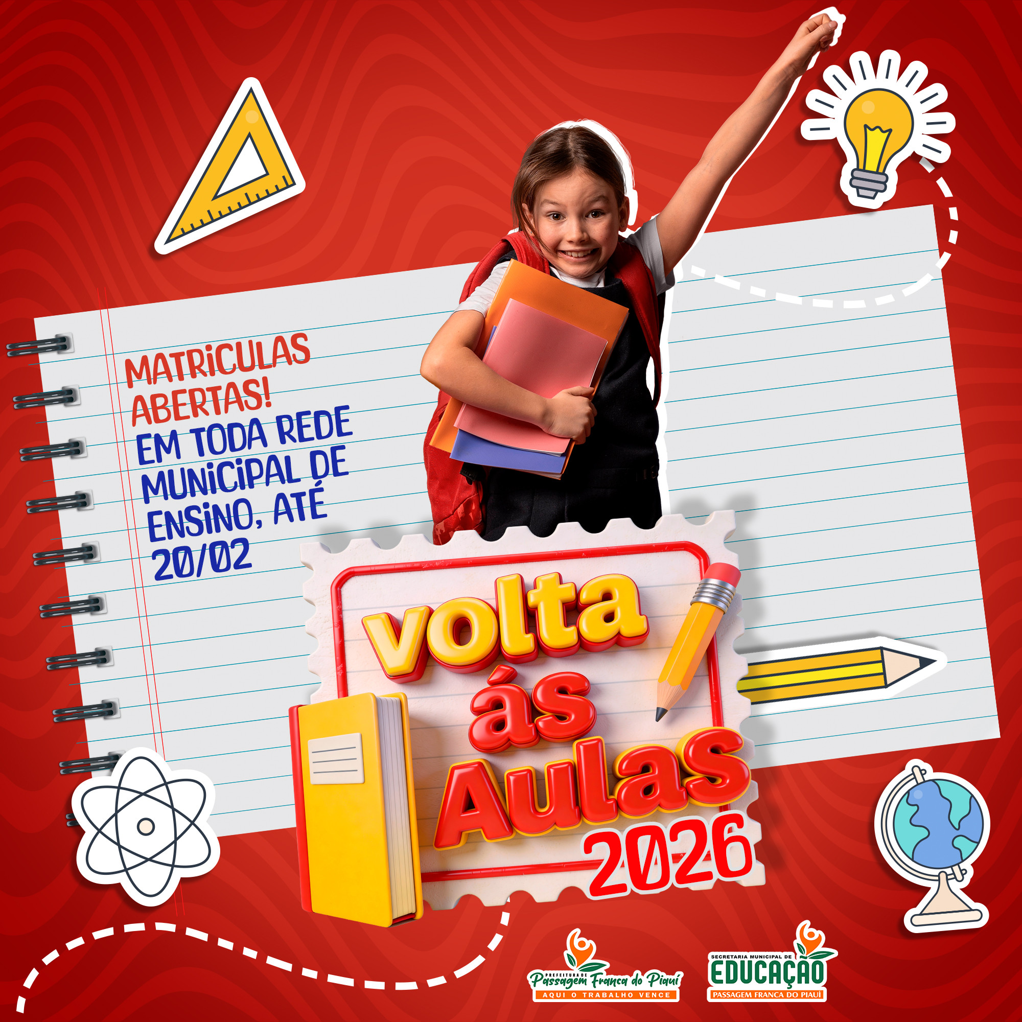 Matrículas abertas na Rede Municipal de Ensino até 20 de fevereiro